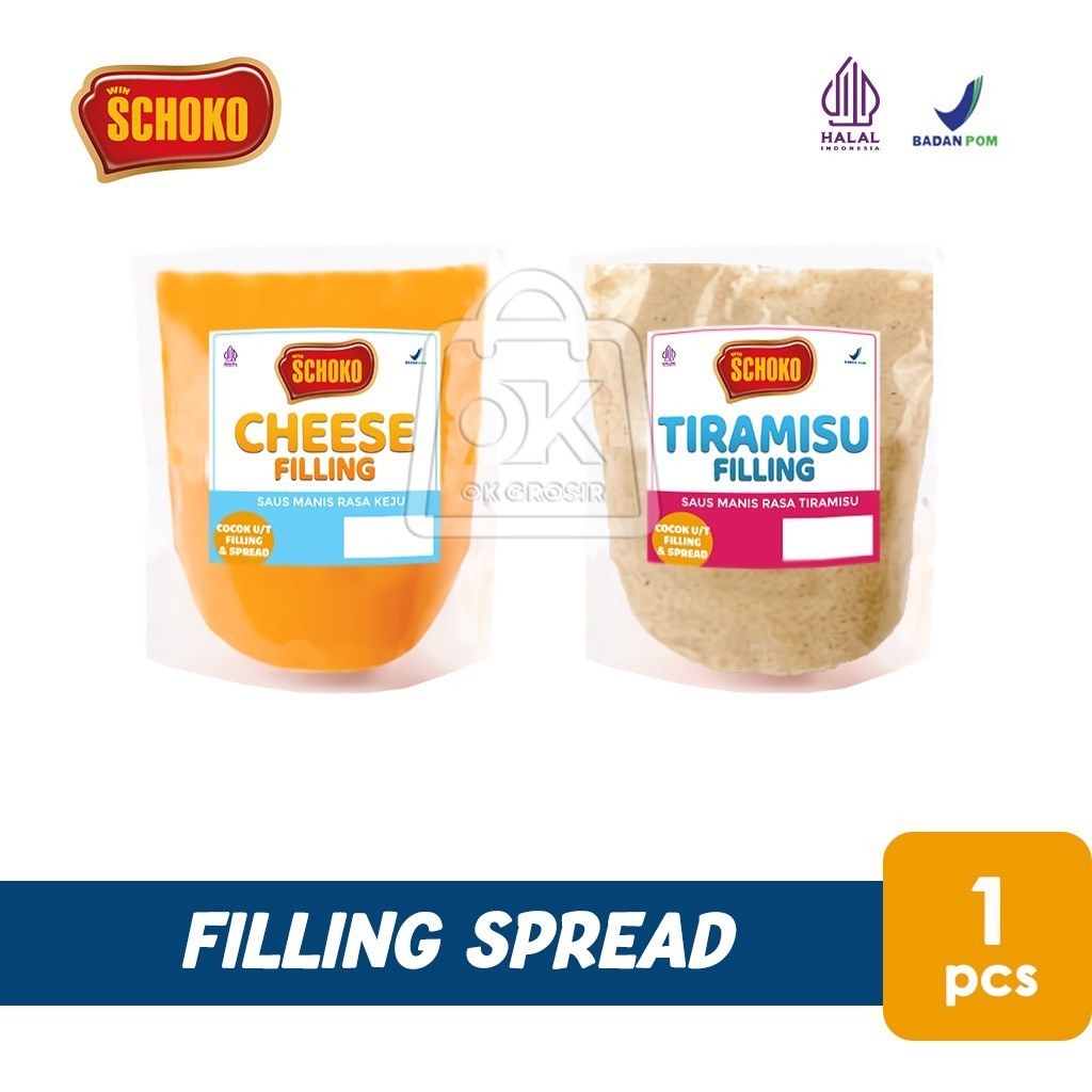 

Selai Filling Saus SCHOKO Spread Saus Manis Olesan Isian Roti (Repack)