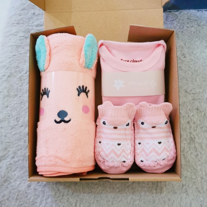 

Hampers Baby | Newborn Gift Set Unisex | Kado Bayi - Handuk-Pink