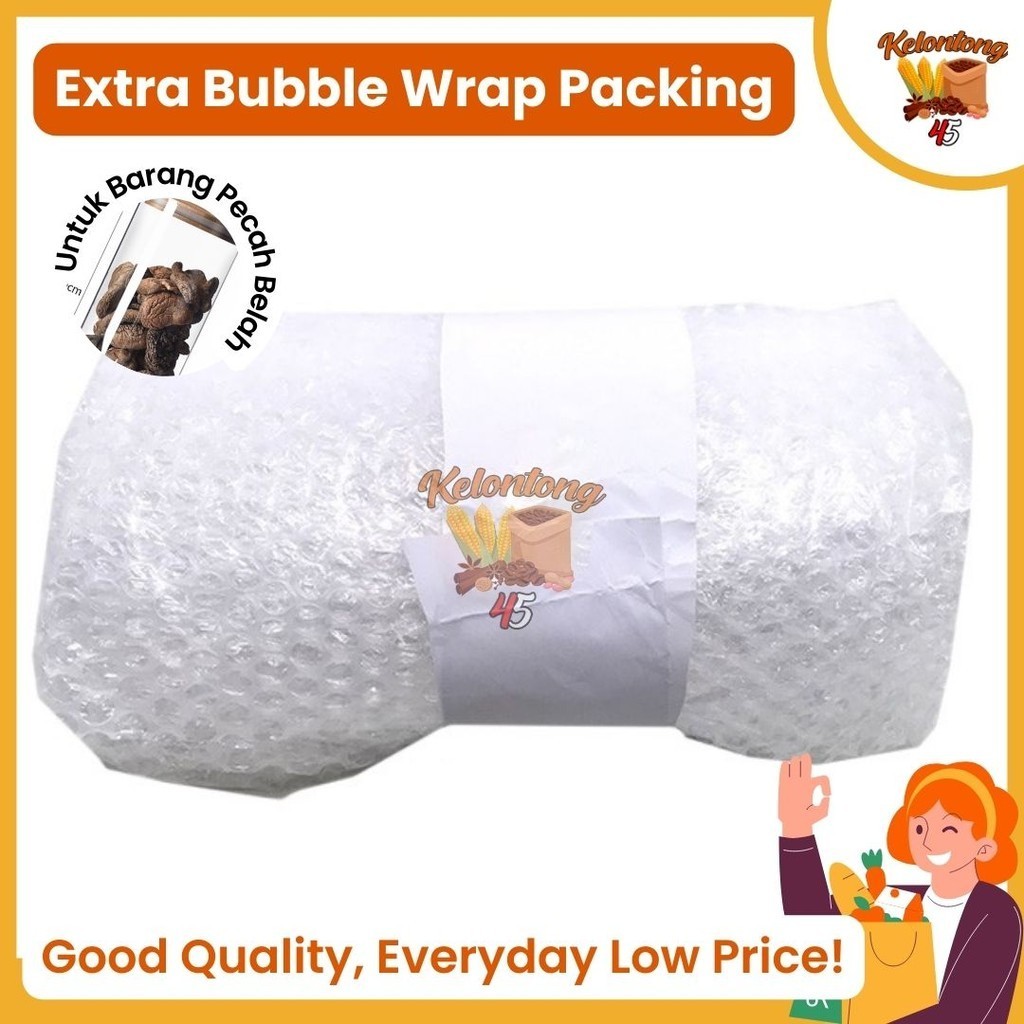 

Kelontong 45 - Plastik Bubble Wrap Non Brand Untuk Packing dan Pembelian Biasa Ukuran 100x120cm