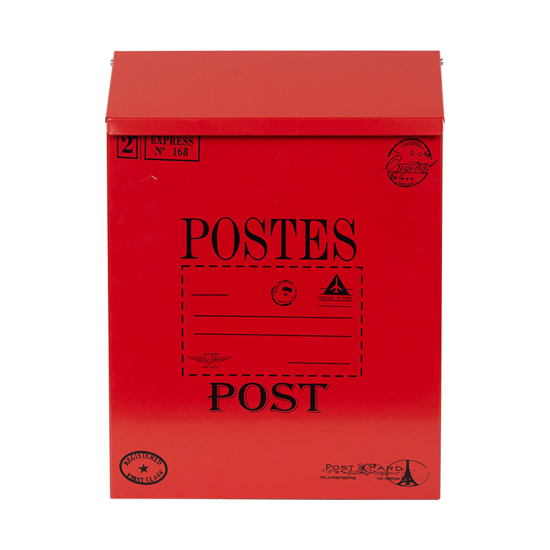 

Wall-Mount Mailboxes, European Style Villa Letter Box Outdoor, Wrought Iron Mailbox with Lock Postbox