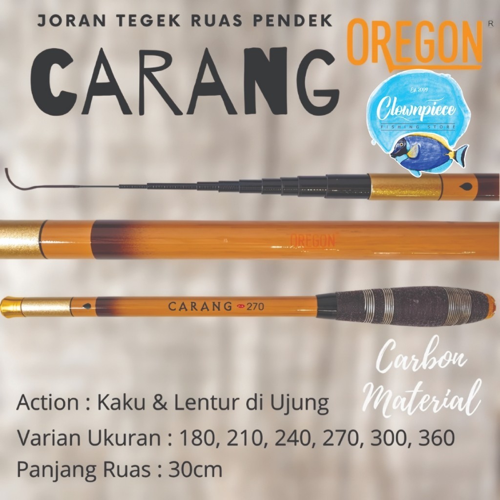 YR56VZ Joran Tegek Oregon Carang / Joran Pancing Oregon Carang / Joran Tegek Pancing Oregon Carang /