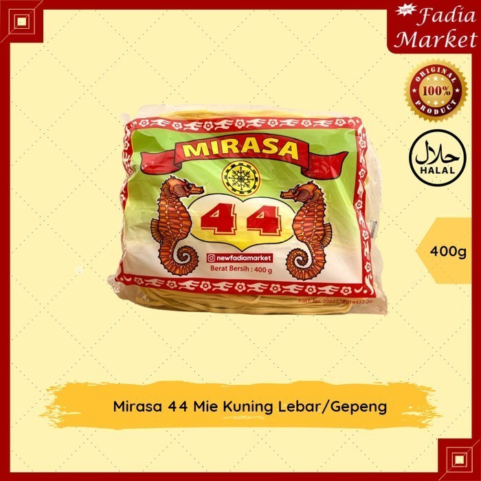 

Mirasa 44 Mie Kuning Lebar/Gepeng 400g