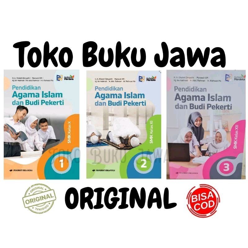 Buku Pendidikan Agama Islam dan Budi Pekerti Kelas X XI XII 10 11 12 SMK Kurikulum Merdeka Erlangga
