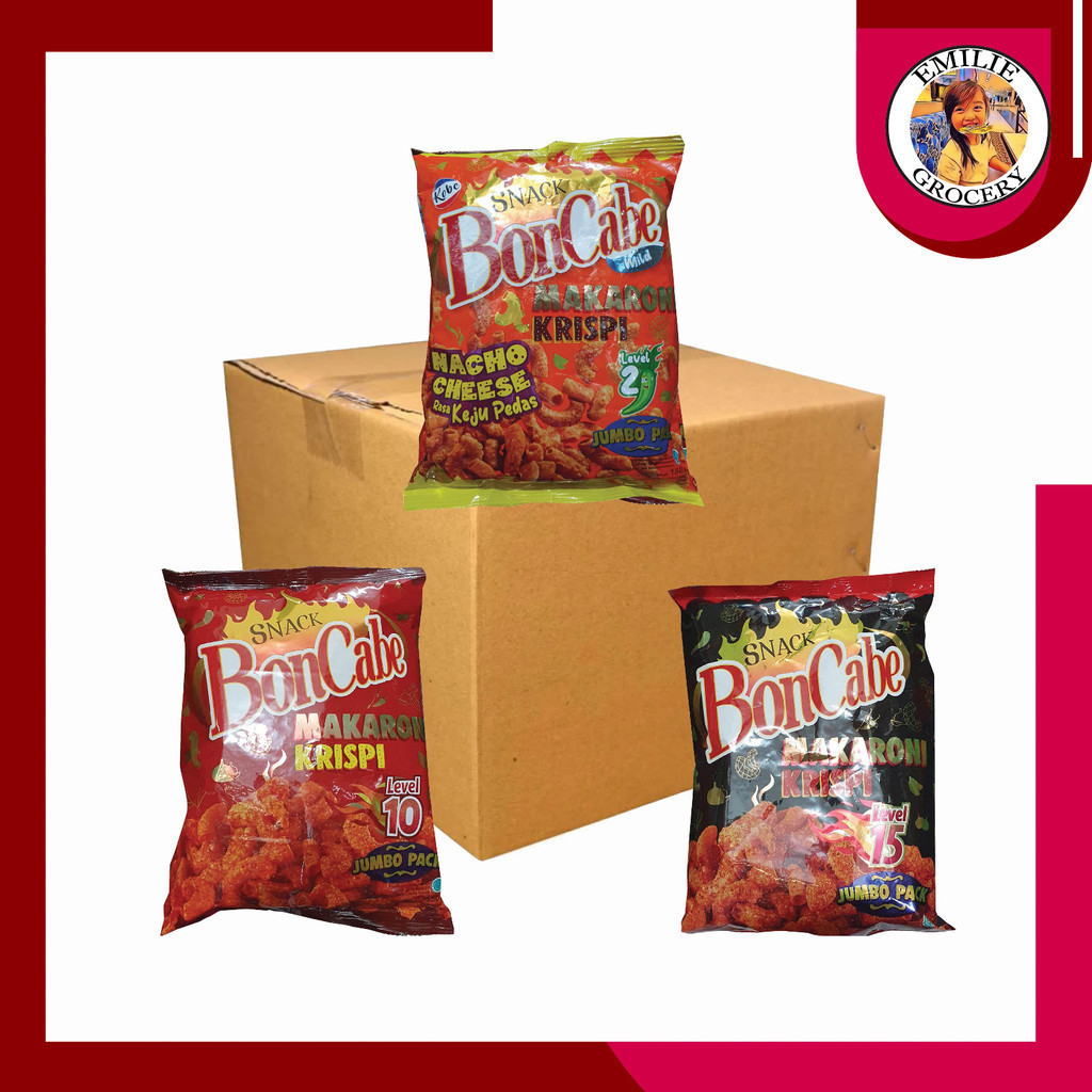 

Boncabe Bon Cabe Snack Makaroni Keju Level 2 135gram 135 gram (ex 150 gram)