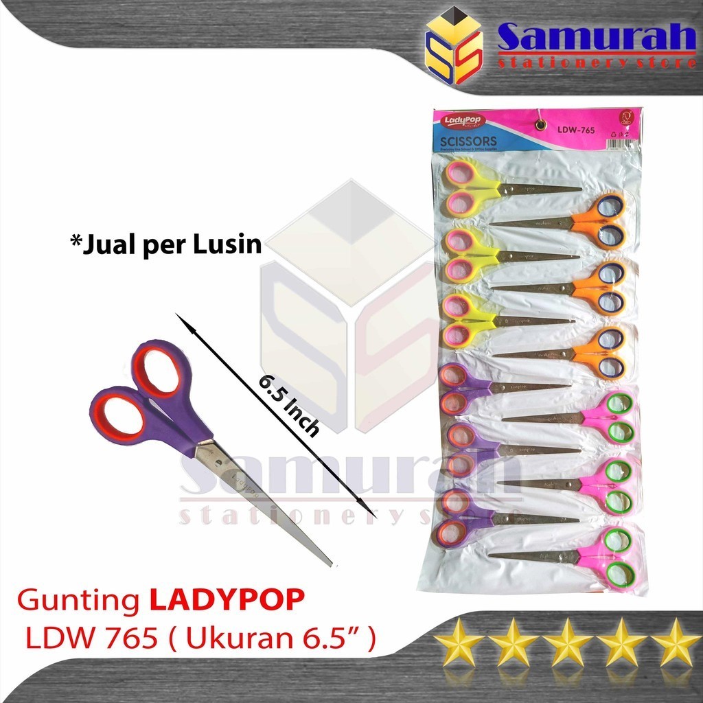 

Gunting Renceng LadyPop LDW 765 - 6.5 inch Panjang - 12 pcs / Scissors Stainless Steel 6,5 in Per