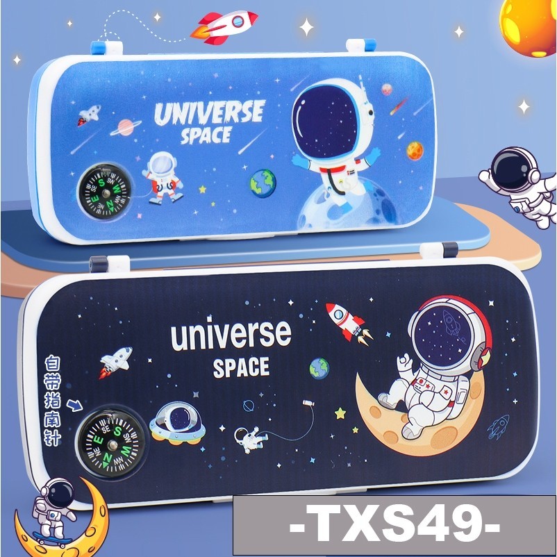 

TXS49 Kotal Pensil Pencil Case Double Later Kotak Tempat Pensil Plastik lovely Pen Case Color KTM