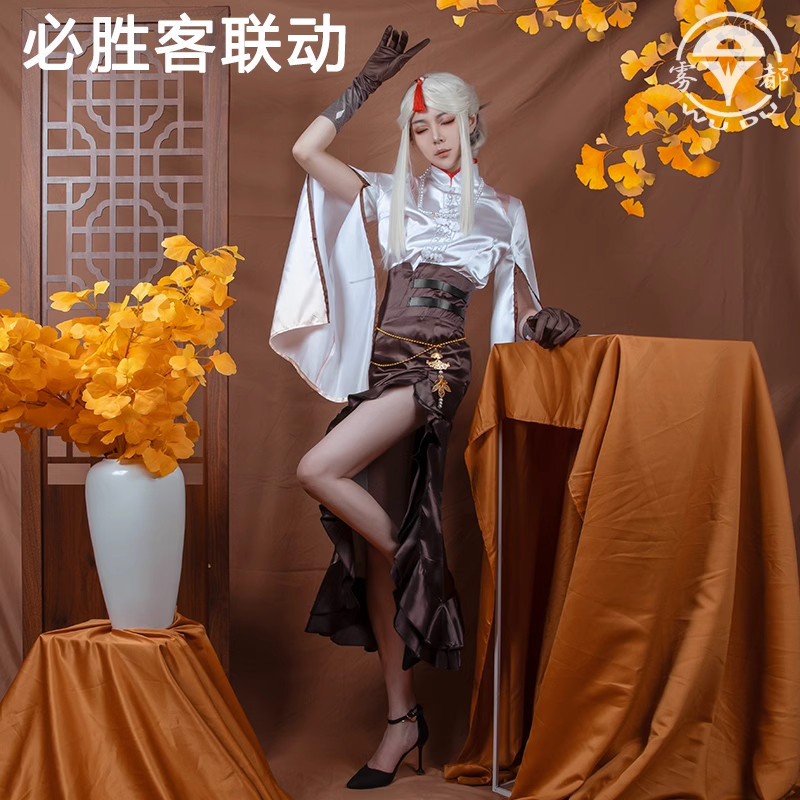 WAIFUKU - PO Ningguang Pizza Hut PHD Skin Genshin Impact Kostum Cosplay Costume Brand Wudu Iyungtoo