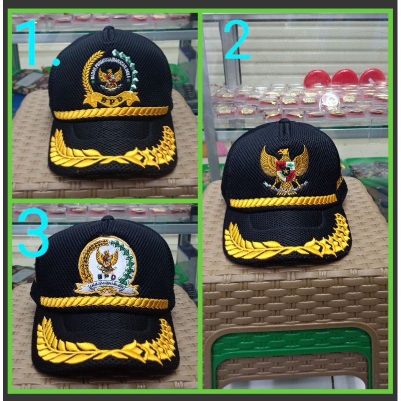 TOPI BPD/TOPI SEKDES/TOPI APARAT DESA/TOPI GARUDA/TOPI GRATIS BORDIR NAMA DAN DESA