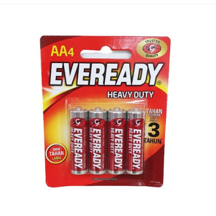 

[KIRIMHARIINI] - Baterai AA4 Eveready Heavy Duty / Battery MERAH PER PACK [ISI 4]