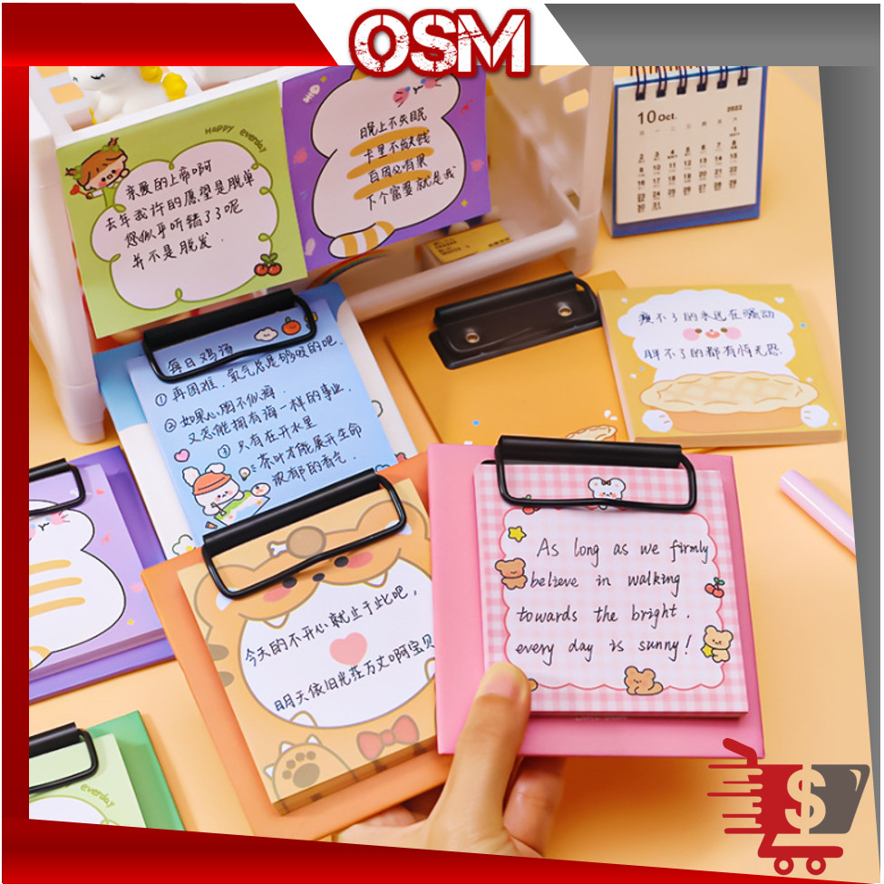 

OSM - S6372 Memo Pad Karakter Lucu / Catatan Klip Papan Kreatif
