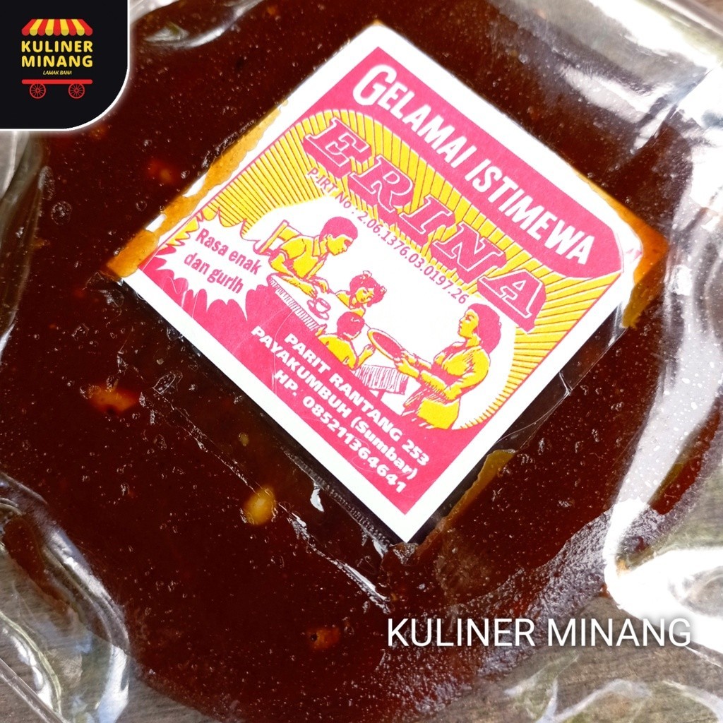 

Kuliner Minang Gelamai Bulat Kacang Erina Oleh-Oleh Asli Cemilan Kampung Makanan Khas Payakumbuh Padang kabau Jajanan Snack Kabau AX00