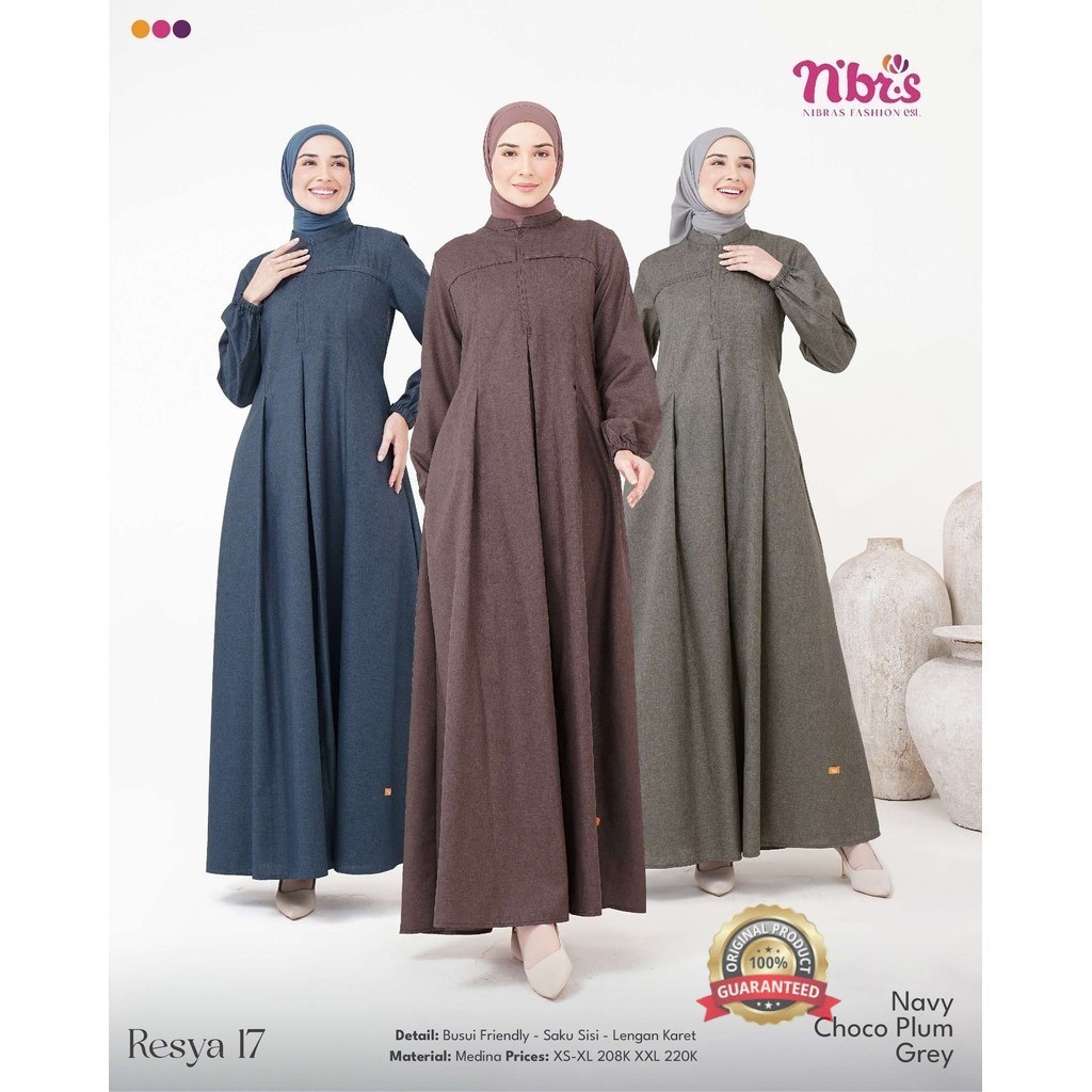 Azzifa Store - Gamis Wanita Dewasa Terbaru Resya 17 by NIbras