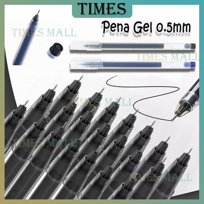 

Pulpen Sekolah Kantor Biru/Hitam 2 Warna Import / Pena Gel Mini 0.5mm/Pulpen 0.5mm Warna Warni Ujung Lancip / Tinta Gel Cair Pena-Biru/Hitam