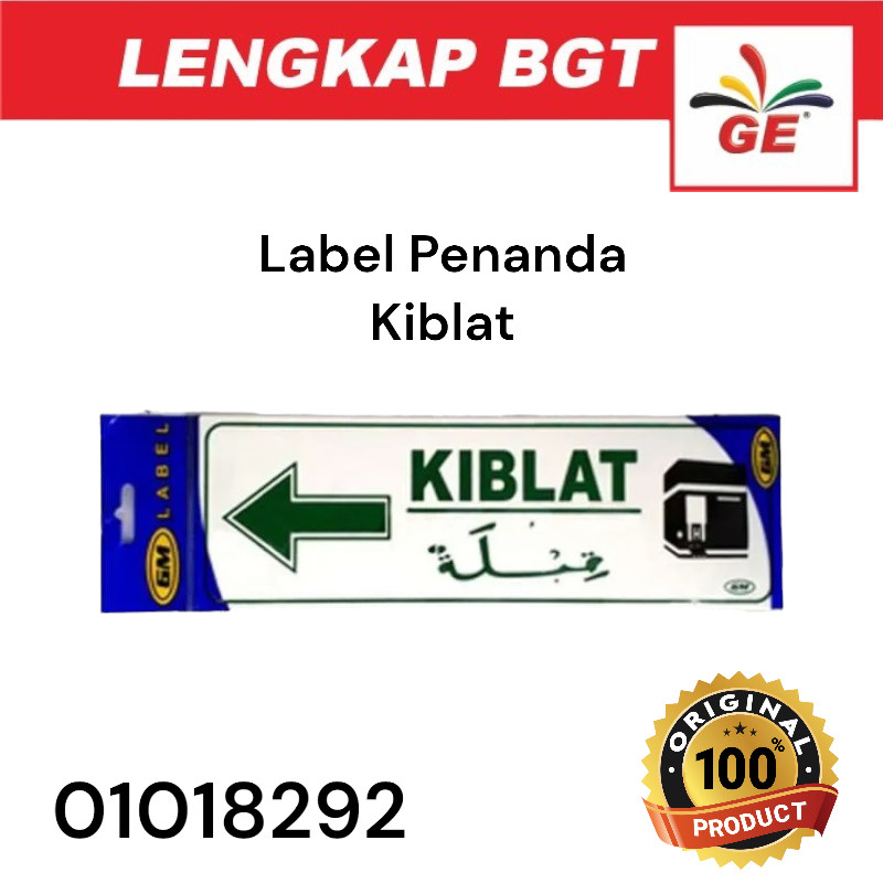 

Label GM Kecil Kiblat Kiri LK 144 / Label Penanda Kiblat - 01018292
