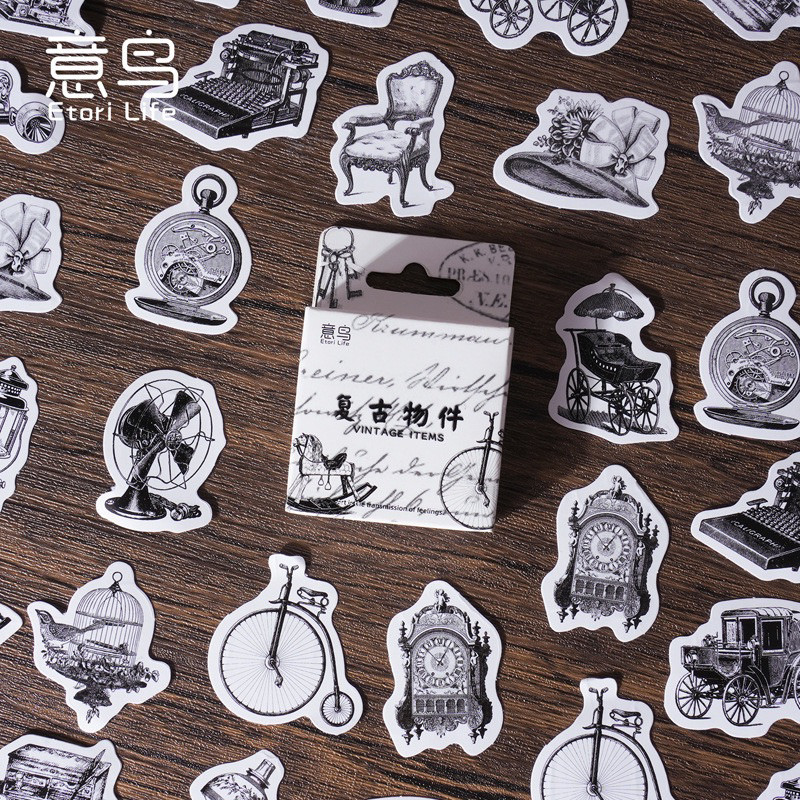

Journamm.id Stiker Kotak Etori, Benda Retro, Stiker Bahan Dekorasi Tas Tangan Gaya Retro, 46 ​​Buah