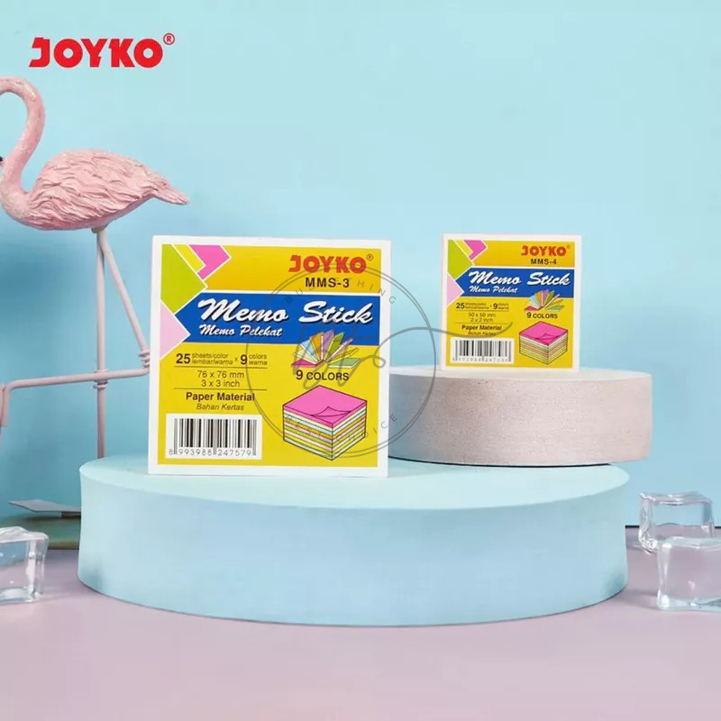 

Journamm.id Memo Stick Kertas Memo Tempel Sticky Note Joyko MMS-3 ~ 4 9 Warna