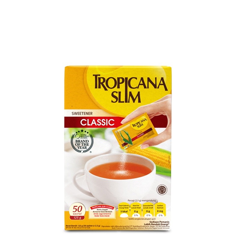 

Tropicana Slim Sweetener Classic 50 x 2.5 gr