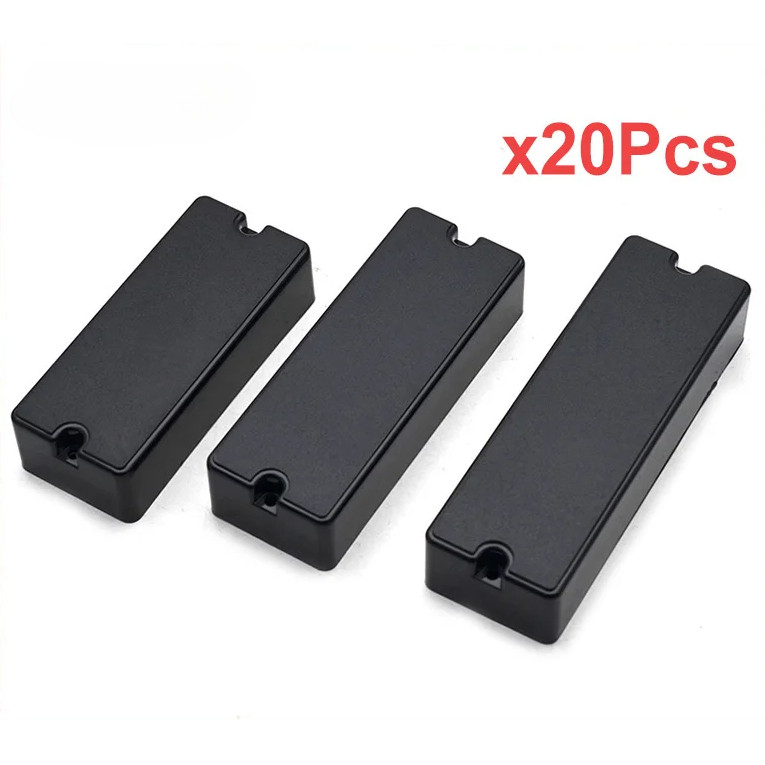 20Pcs Sealed Closed Type Humbucker Pickup Cover for 4/5/6 String Electric Bass 2 Hole Matte Electric