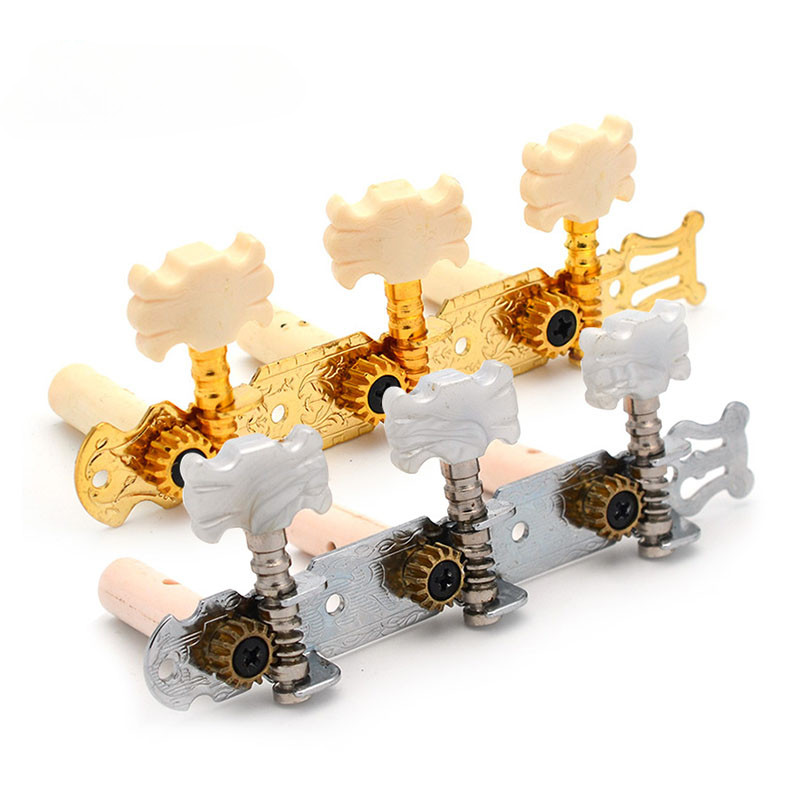 1R1L Chrome Classical Guitar Tuning Peg Machine Head Tuner