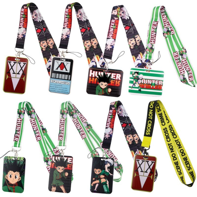 

Hunter X Hunter Anime Manga Credential Holder Neck Strap Lanyards ID Badge Card Holder Keychain Cell Phone Strap Kids Toys Gifts