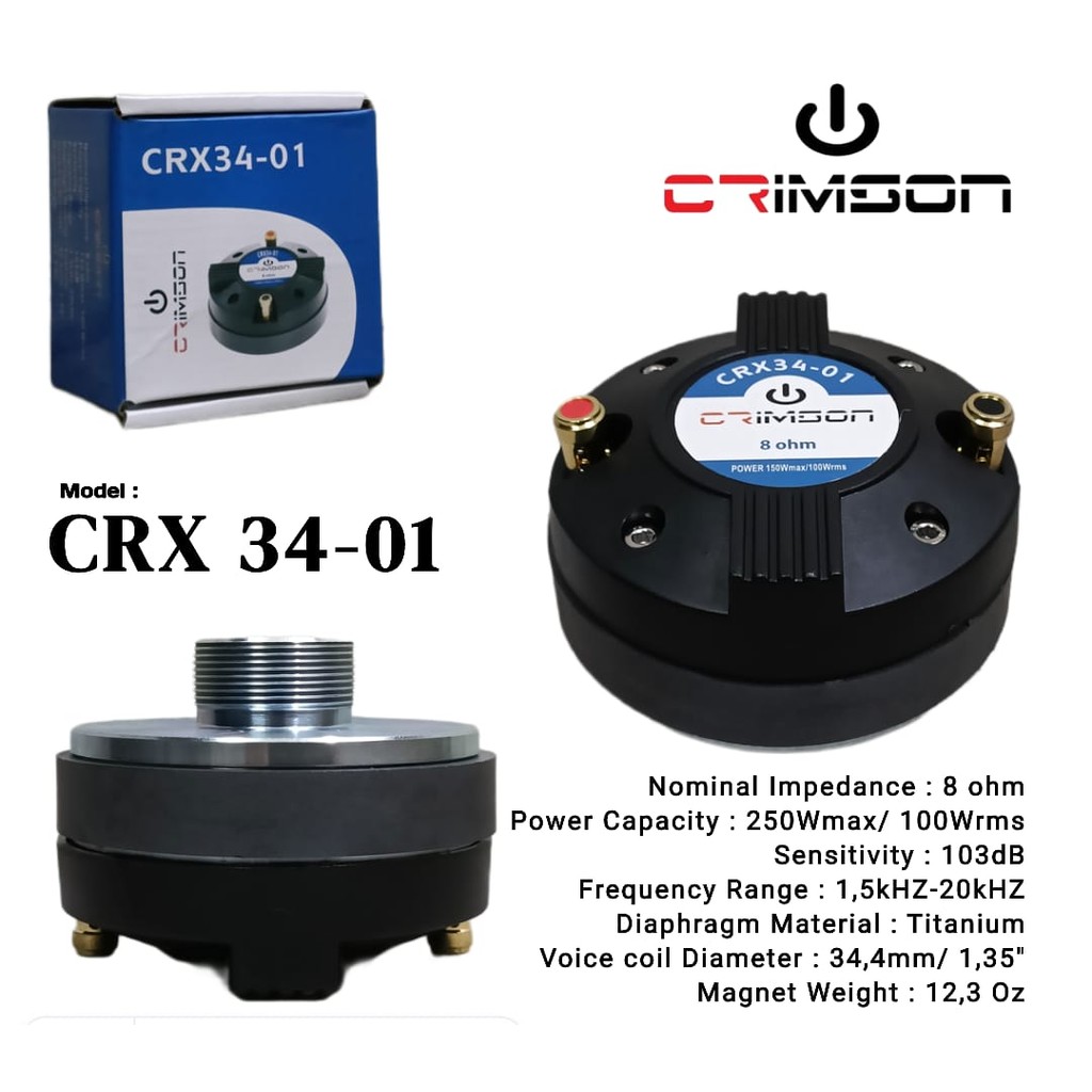 Distributor Driver tweeter twitter twiter Crimson CRX 34-01
