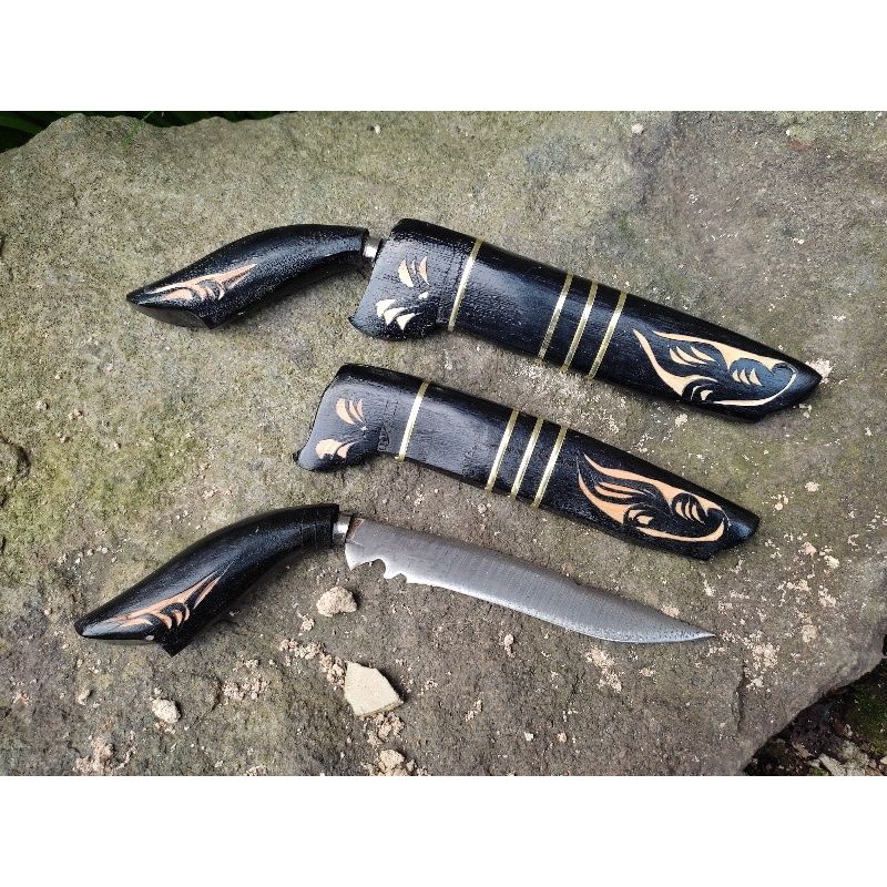 MAL 0065 Laduk Hitam Mini Sarung Ukir
