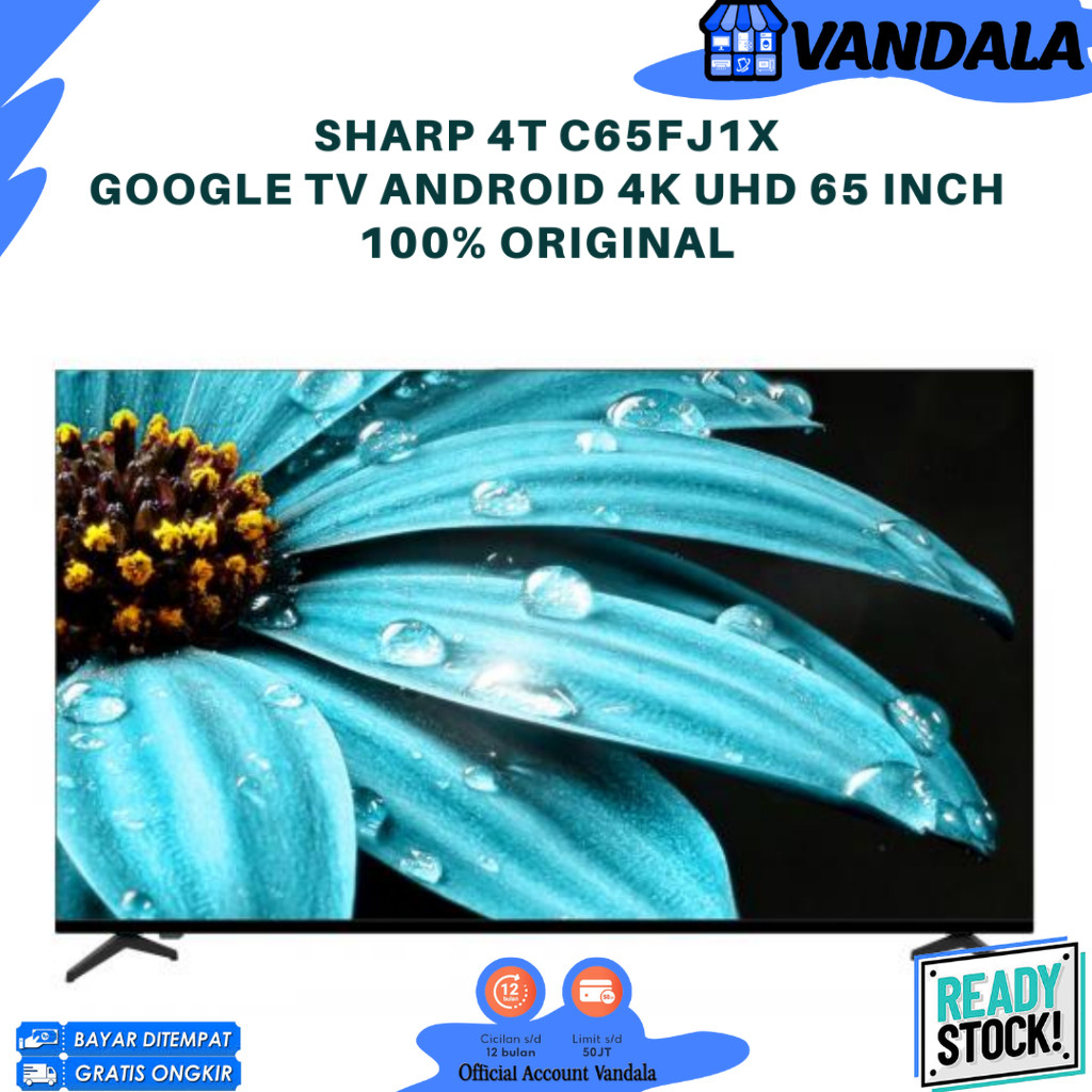 SHARP 4T C65FJ1X google tv android 65 inch 4k uhd tv sharp 65 inch