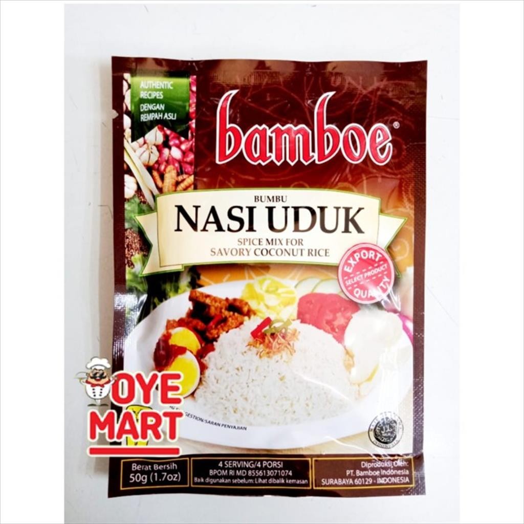 

BAMBOE BUMBU NASI UDUK INSTAN 50GR / BUMBU MASAK INSTAN