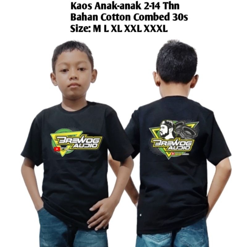 Kaos Anak-anak Motif Brewog Audio