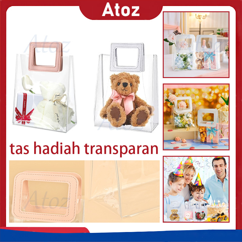 tas hadiah transparan/tas souvenir ulang tahun transparan/tas souvenir transparan/tas jinjing transp