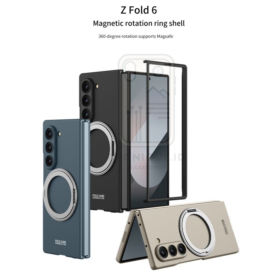 [phonique.id] CASE SAMSUNG GALAXY Z FOLD 6 5G MAGSAFE 360 STAND SLIM SHOCKPROOF CASE Pelindung HP Pr