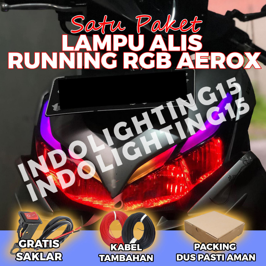 PAKET GANTENG LAMPU ALIS AEROX TIDAK BERBINTIKGRATIS DEVIL EYE PNP / LAMPU VARIASI AEROX LAMPU ALIS 