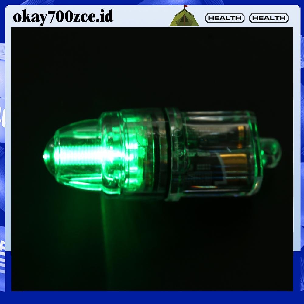 [OKA-id] Underwater Deep Drop LED Fish Attracting Indicator Lure Bait Fishing(Green)