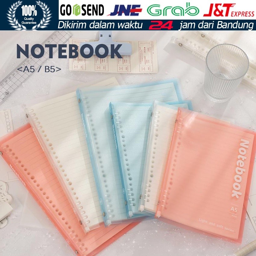 

Buku Catatan Binder A5/B5 Dengan 30 Lembar Halaman Notebook Loose Leaf Lucu Bagus Simpel Dan Murah