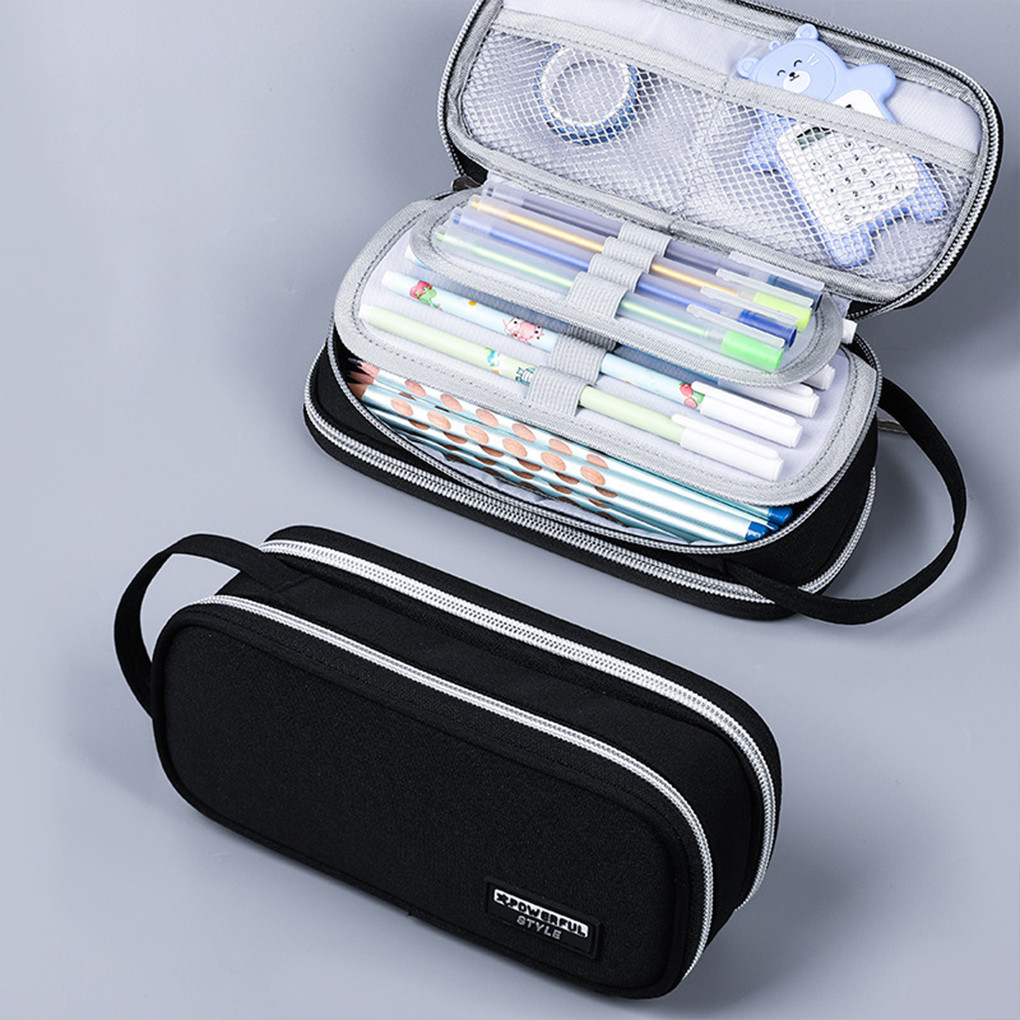 

3 Layers Large Capacity Pencil Cases Kawaii Pen Box Portable Pen Pouch for Students Back to School Stationery Organizer Supplies