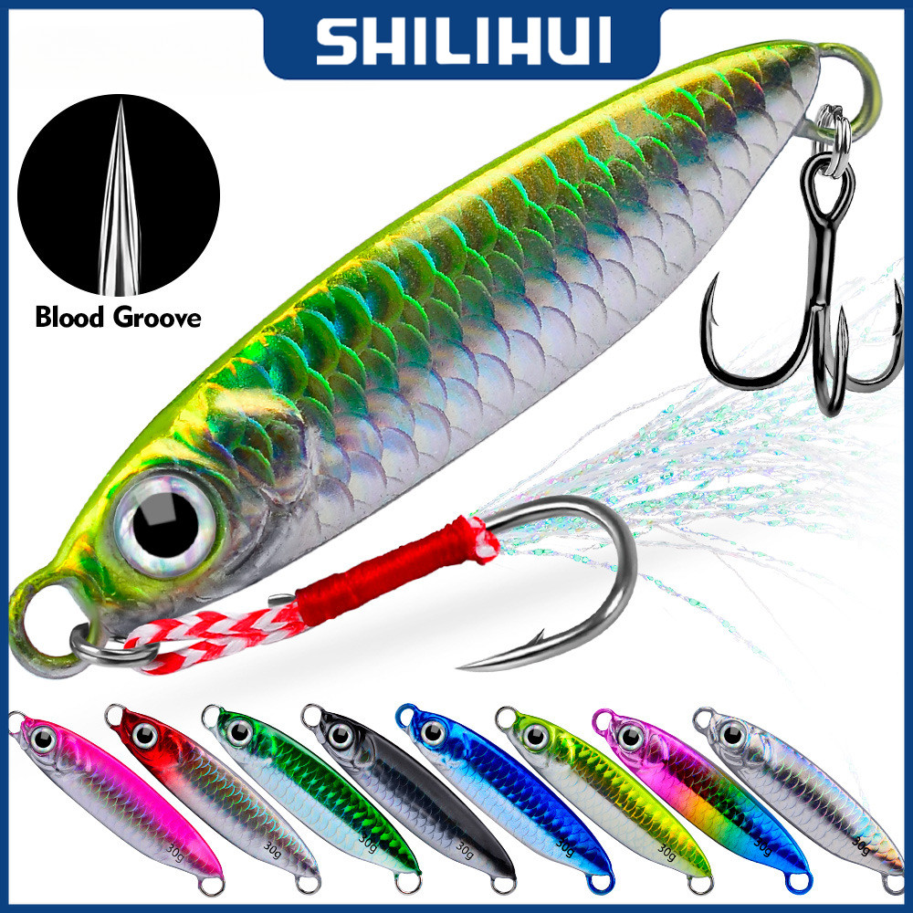 Proberos Metal Jig 30 Gram Micro Jig 10 Gram Mikro Jig 7g 20 Gram Kalen Asis Hook Umpan Casting Laut