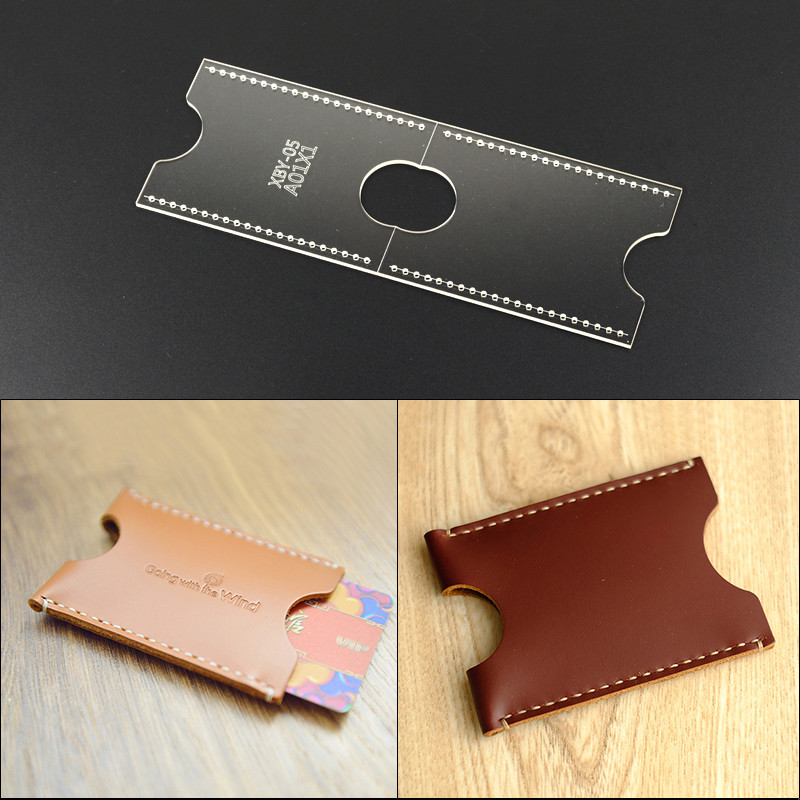 

YOMDID Acrylic Card Holder Template Leather Tool Template DIY Handcraft Leather Acryl Template outil cuir artisanat
