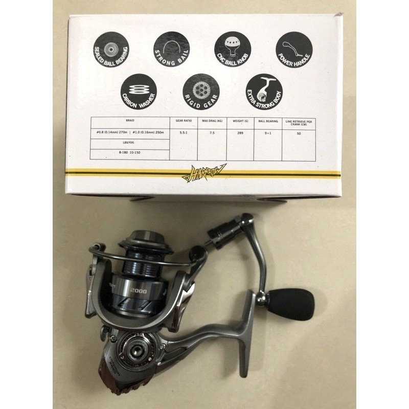 Reel Harrow Chromium 2000, 3000, 4000, 5000 Reel Pancing Power Handle - 2000