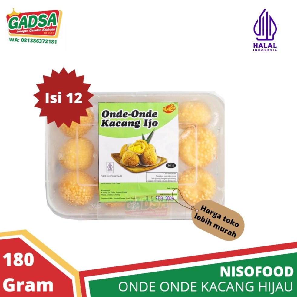 

Onde Onde Kacang Hijau isi 12 Onde Wijen
