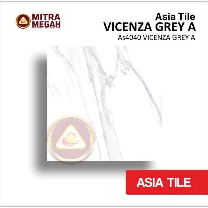 KERAMIK ASIA TILE 40X40 VICENZA GREY A