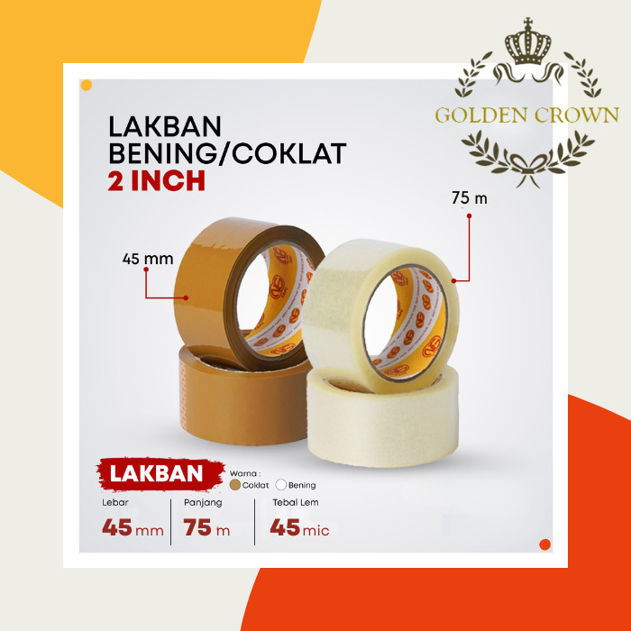 

LAKBAN BENING / COKELAT 2 INCH / 45 MM X 75 M