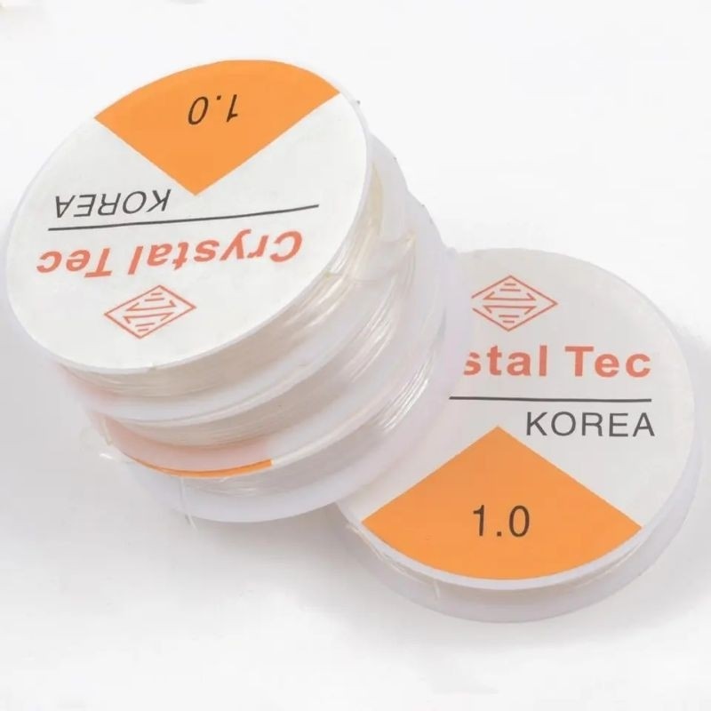 Tali Senar Elastis 0.6Mm/0.7Mm/0.8Mm/1.0Mm Tali Nyilon Karet Elastis Bahan Craft Kerajinan