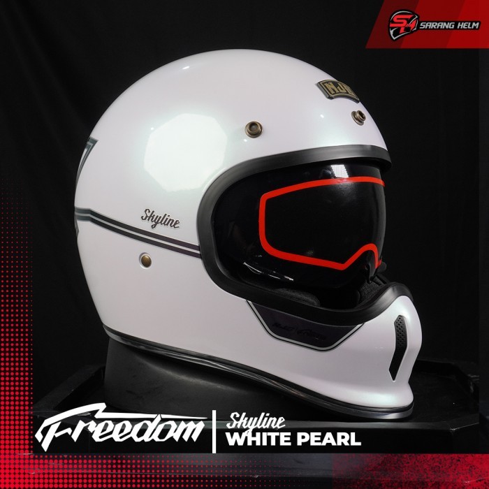 NJS Freedom Skyline - Helm Retro | NJS | NJS Retro | Retro Fullface | Helm Kekinian | NJS ORI | SNI