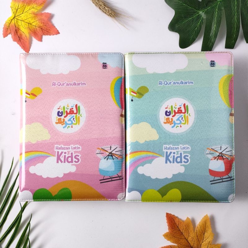 Al Quran Hafazan Latin Kain Satin Kids Helikopter Perkata Latin A5 - Al Qosbah
