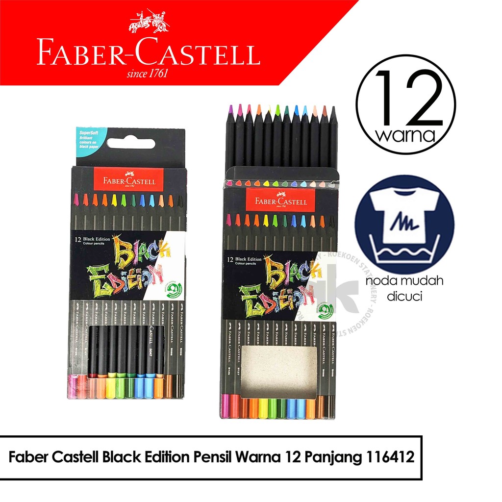 

Faber Castell Black Edition Pensil Warna 12 Panjang 116412