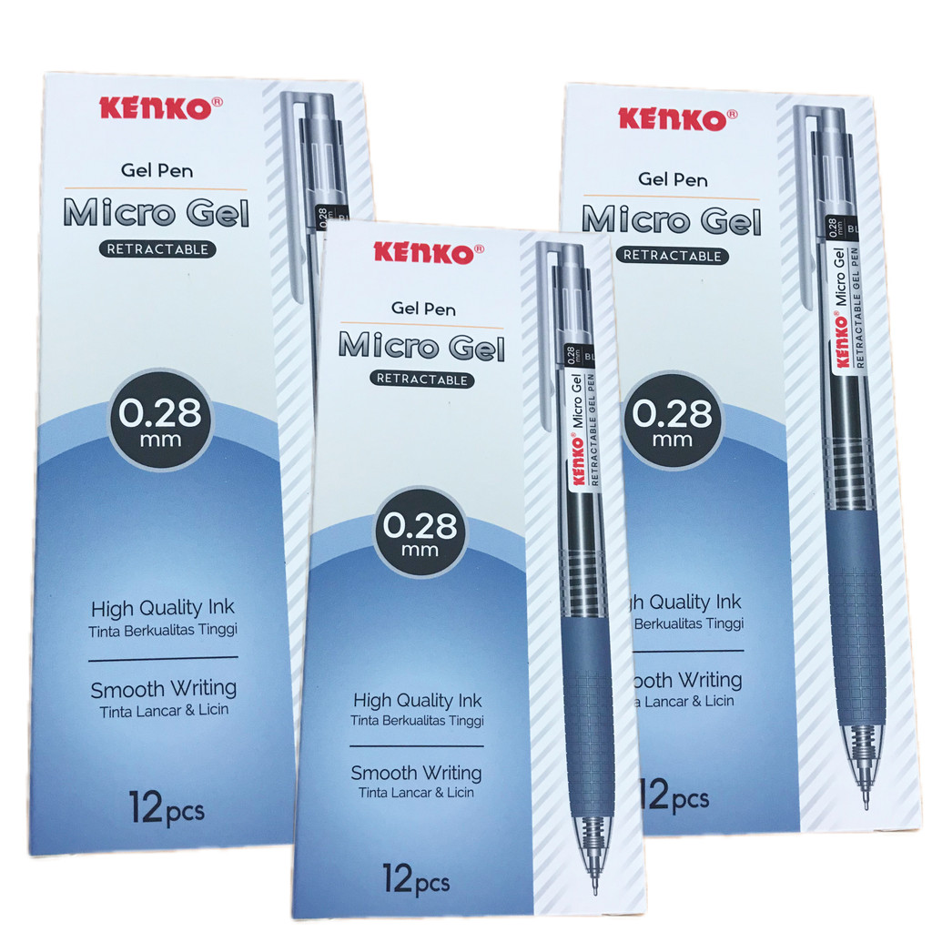 

KENKO - Pulpen Gel Pen Micro Gel Retractable 0.28 mm - LUSIN