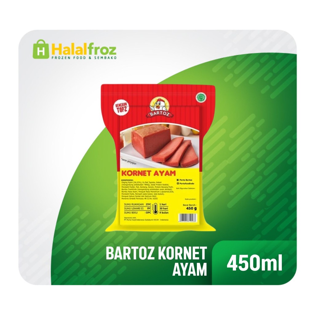 

Bartoz Kornet ayam 450gr (20s)