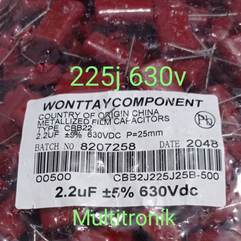 Milar 225 630V milar 2.2uf 630v
