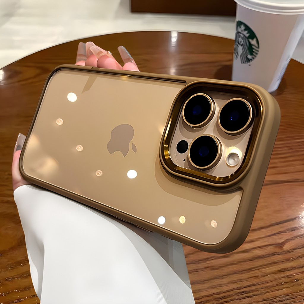 New Desert Titanium Casing Pink Bumper Casing Armor Lensa Metal Transparan Shockproof Case Untuk iPh