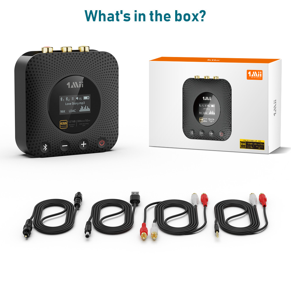 1Mii B06HD+ HiFi Bluetooth 5.1 Receiver Audio LDAC aptX HD LL  Bluetooth Adapter for Car Headphone H